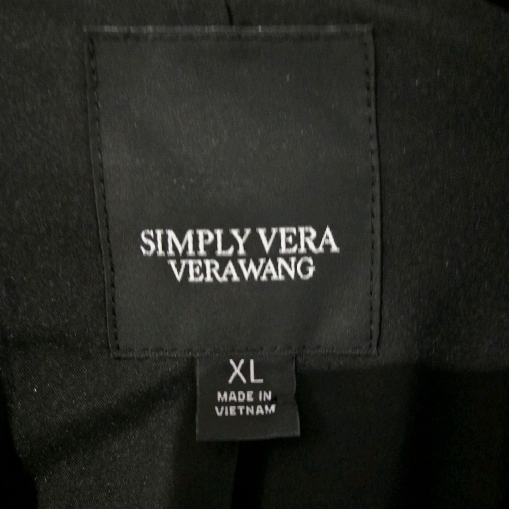 Simply Vera Wang XL Black Blazer Jacket NWT‎ Business Wear - Picture 4 of 14